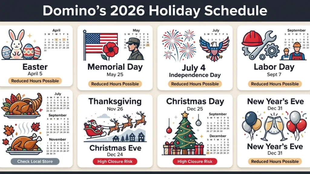 Domino’s Holiday Hours