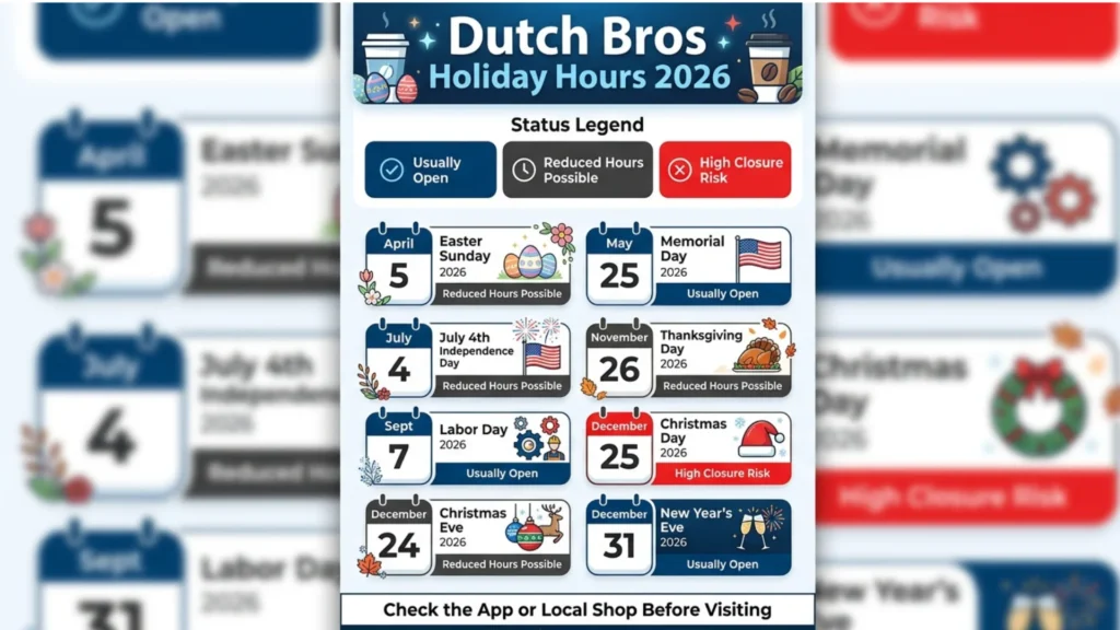 Dutch Bros Holiday Hours
